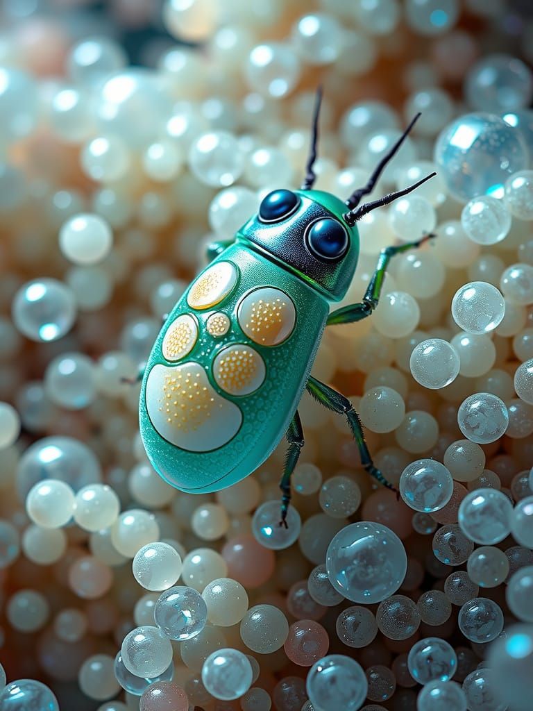 Detailed Nauplius Larva in Stylized Anime Aesthetic