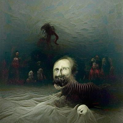 Horrifying Dark Fantasy Engraving