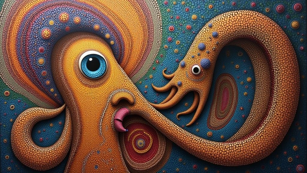 Paradoxical Surreal Art Masterpiece with Negative Space