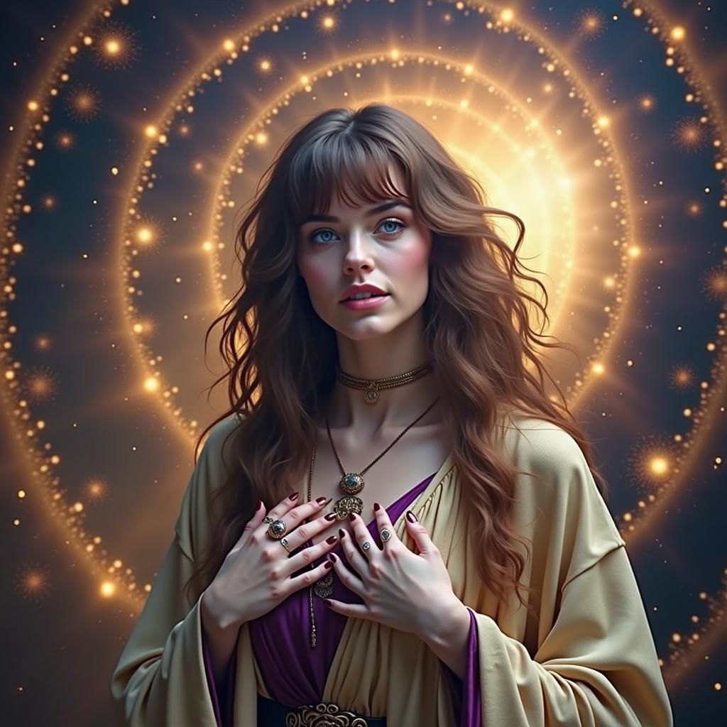 Mystical Fortune Teller with Psychic Energy