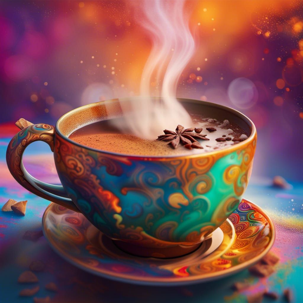 Detailed Chai Tea in Indian Market: Splash Art