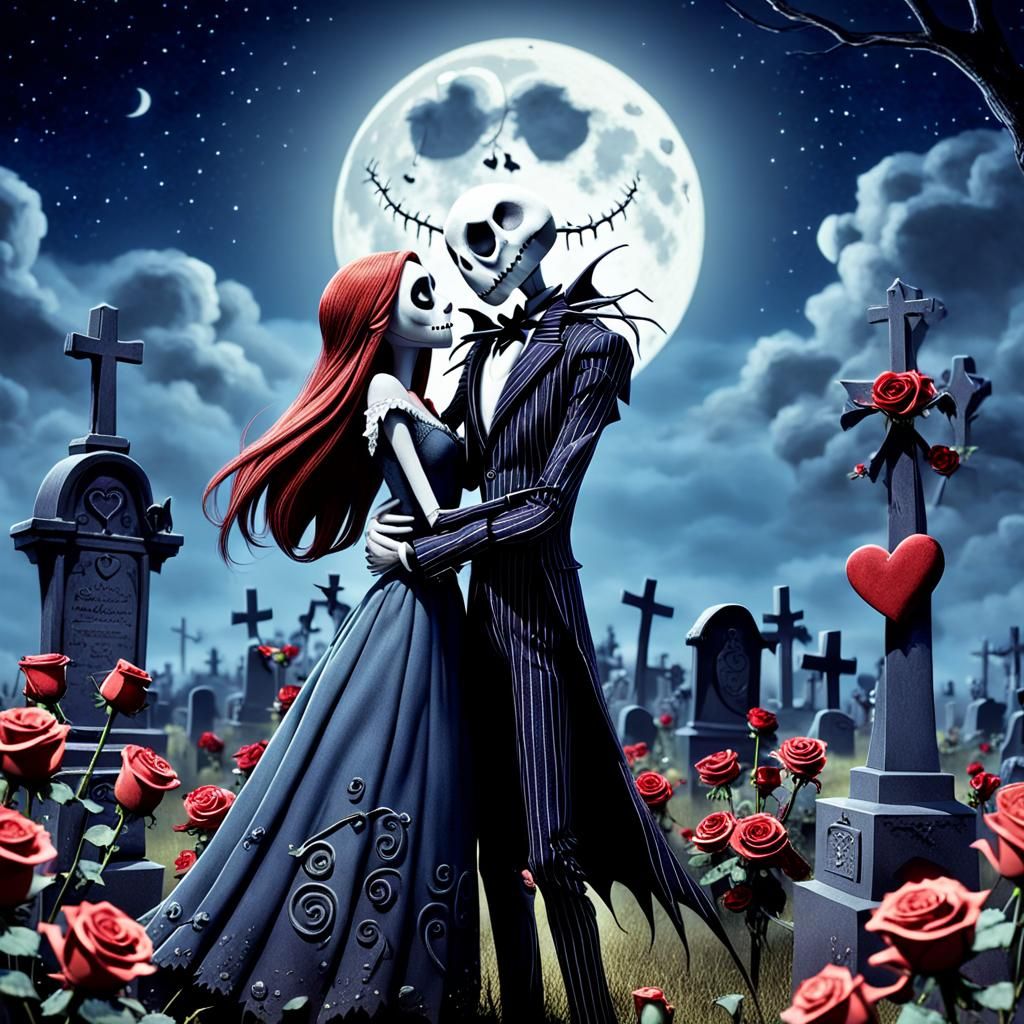 Jack and Sally's Halloween Love in Burton Style