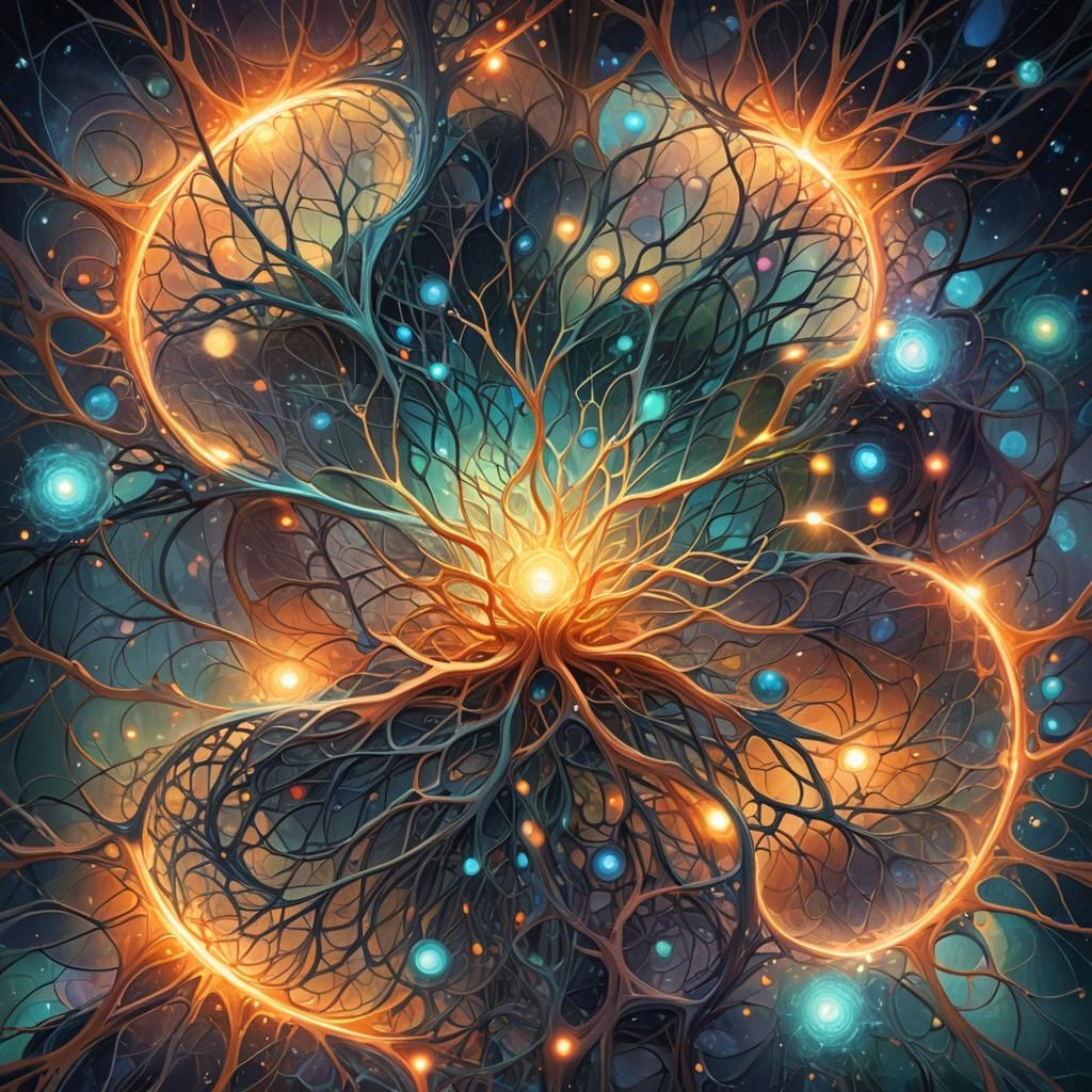 Neural Network of Interconnected Lines in Vishal Art