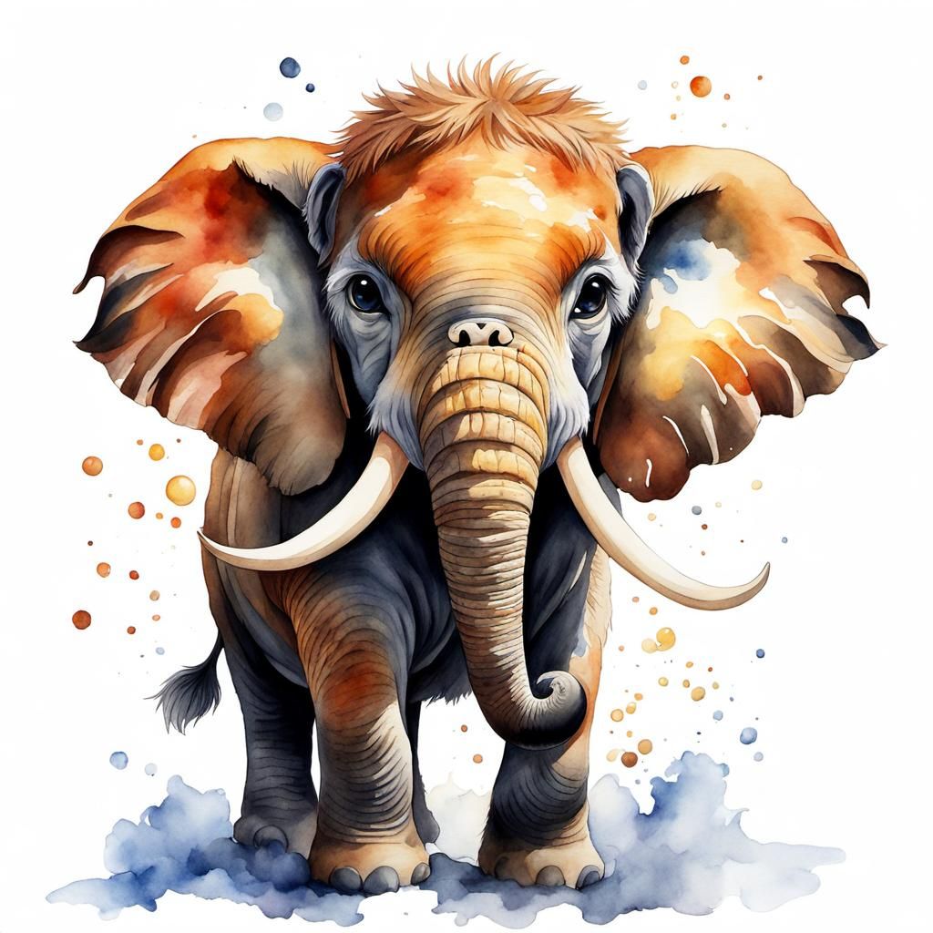 Hyperrealistic Watercolor of a Cute Baby Sandwich