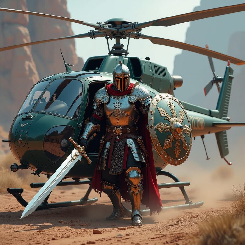 King Arthur Enters Helicopter: Medieval Meets Modern