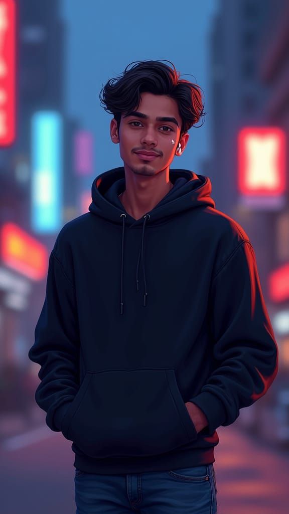 Relaxed Indian Teen with a Carefree Vibe in Cyber City