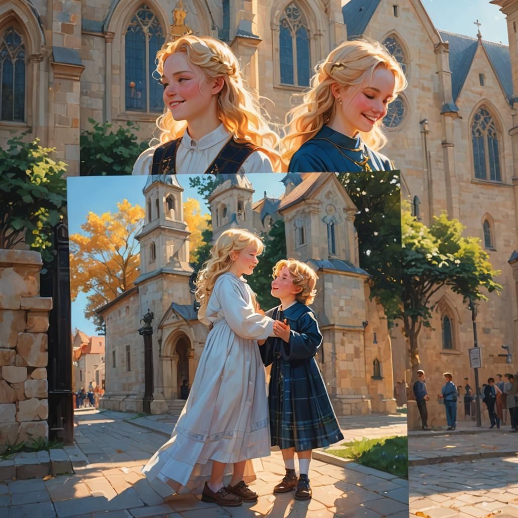 Ethereal Child Portrait in Detailed Illustration Style