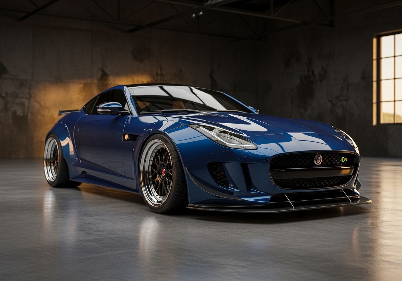 Jaguar F-Type R with Rocket Bunny Kit in 3D Render