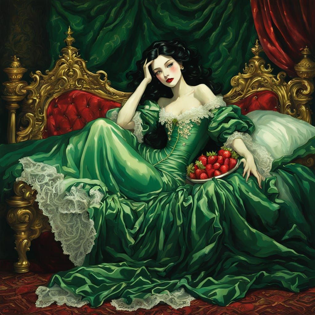 Elegant Lady in Baroque Opulence