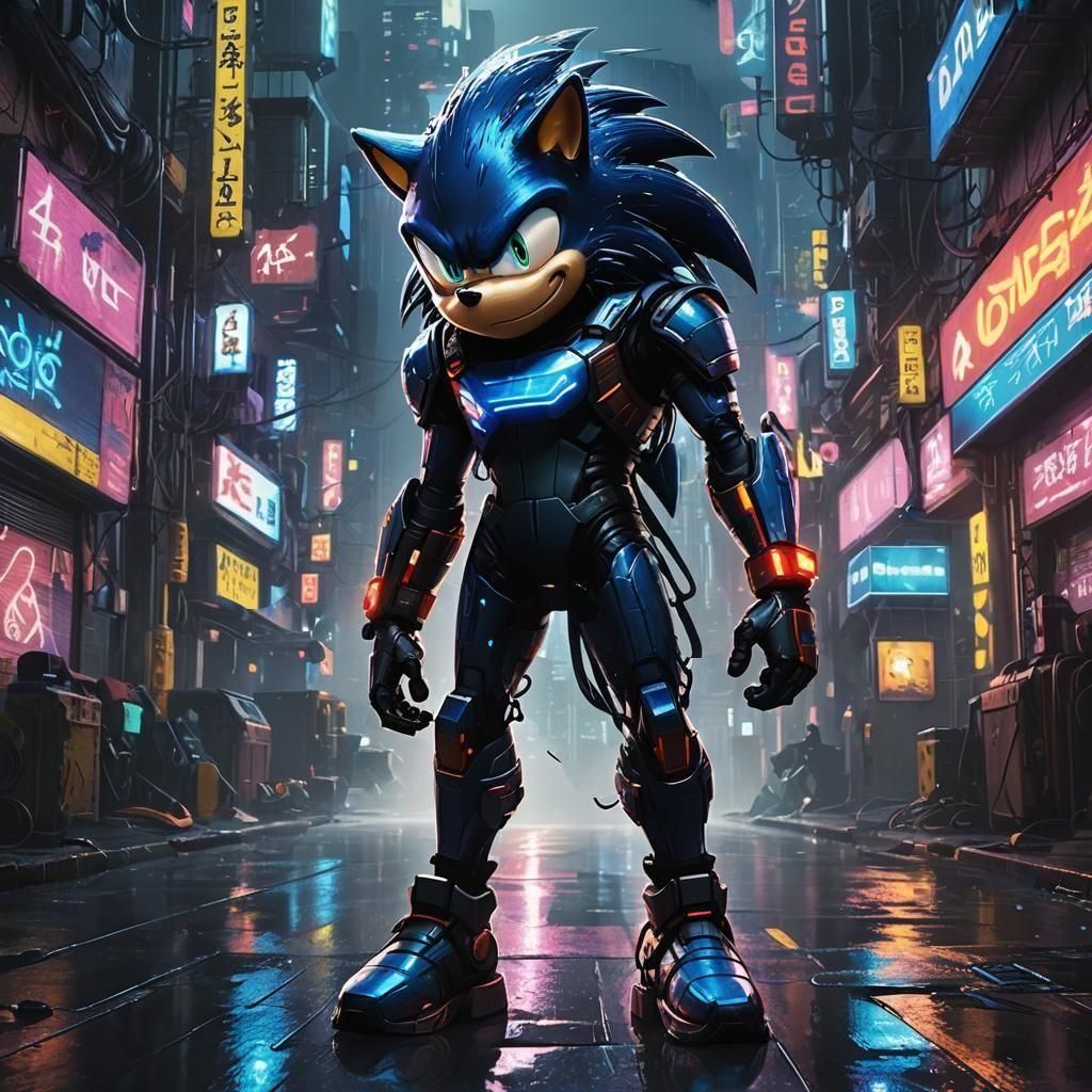 Cyberpunk Sonic: A Futuristic Hedgehog