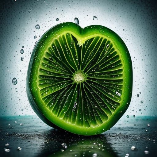 Macro Concept Art: Inside a Green Pepper