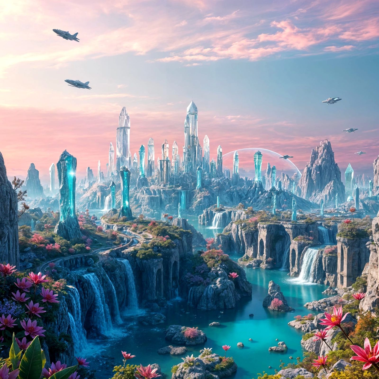 Crystal City on a Distant Planet