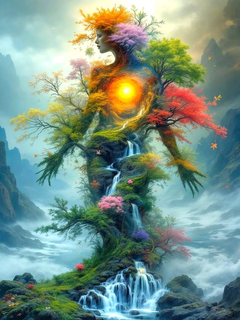 Surreal Goddess of the Seasons