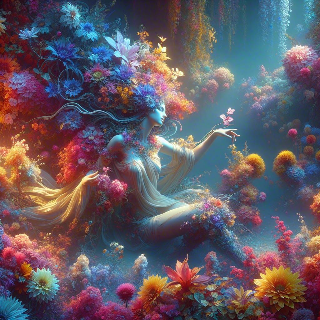 Flora, Roman Goddess of Flowers in Fantasy Art