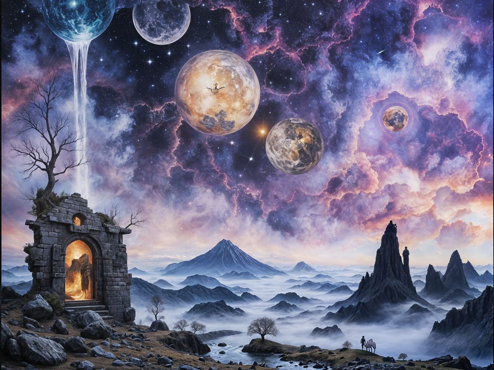 Surreal Dreamlike World on the Edge of Existence