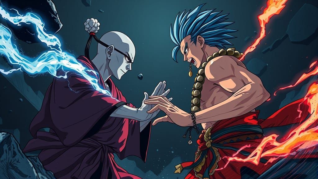 Anime Anime Showdown between Netero and Gojo