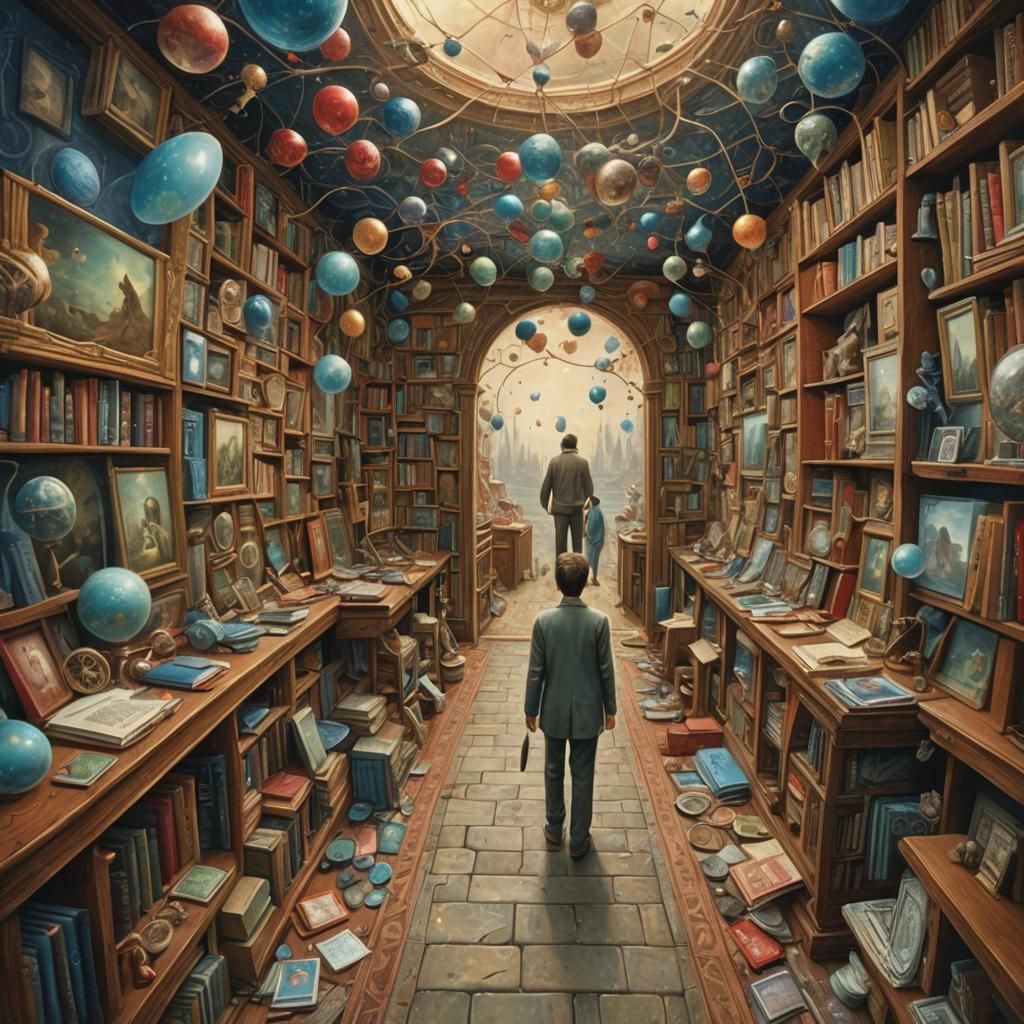 Surreal Optical Illusion: A Hyperdetailed Dreamscape Portrai...