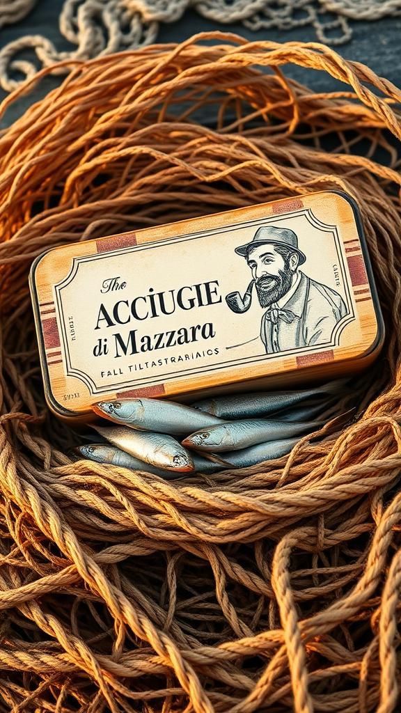 Retro Anchovy Box in Renato Casaro Style