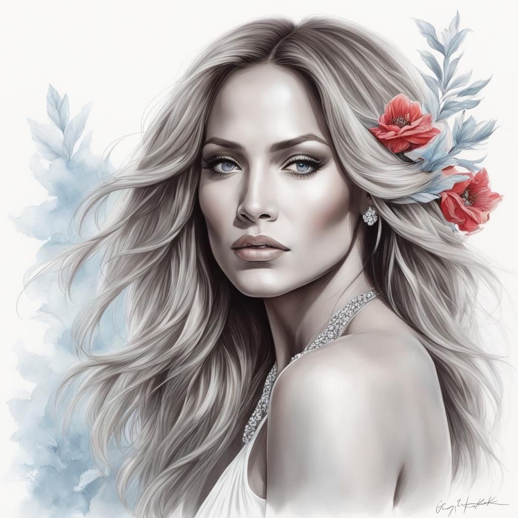 Pencil Sketch of a Beautiful Woman in 8K