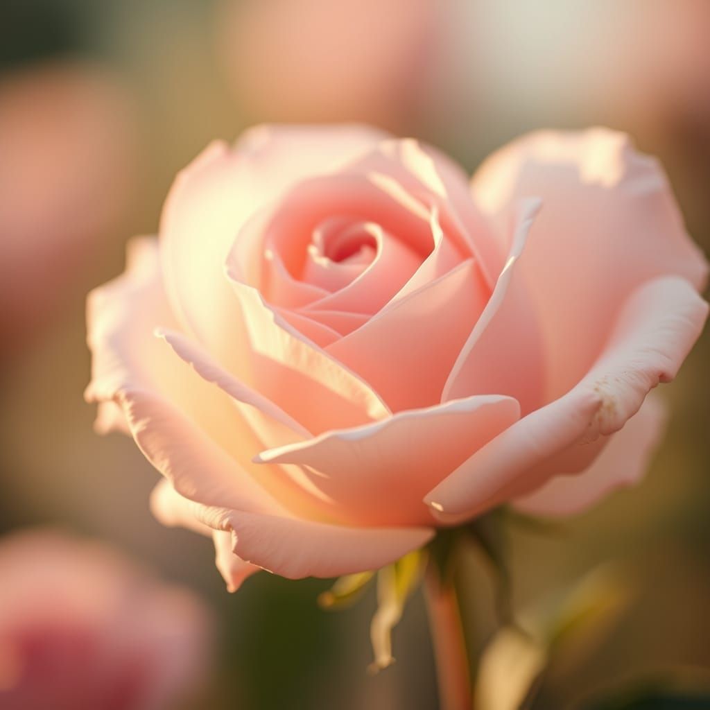 Dreamy Rose in Art Nouveau Style