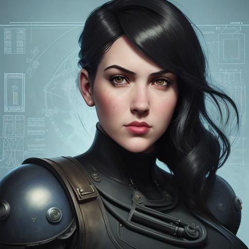 Dieselpunk, World War 2, Pulp fiction, film noir, Occult, dieselpunk power, curvy body, a beautiful woman, curvy body, d...