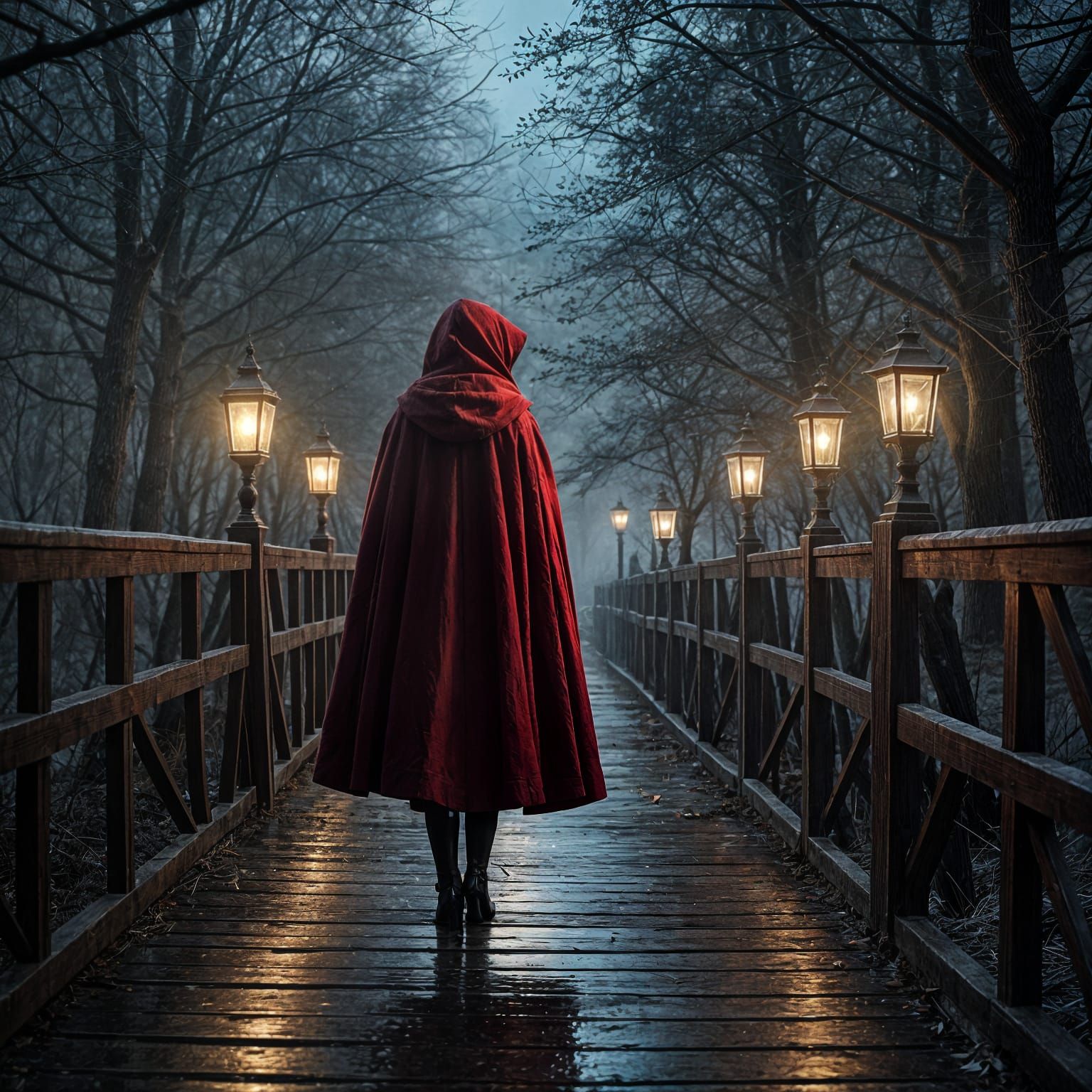 Huntress in Scarlet Cloak: A Wolf Hunt