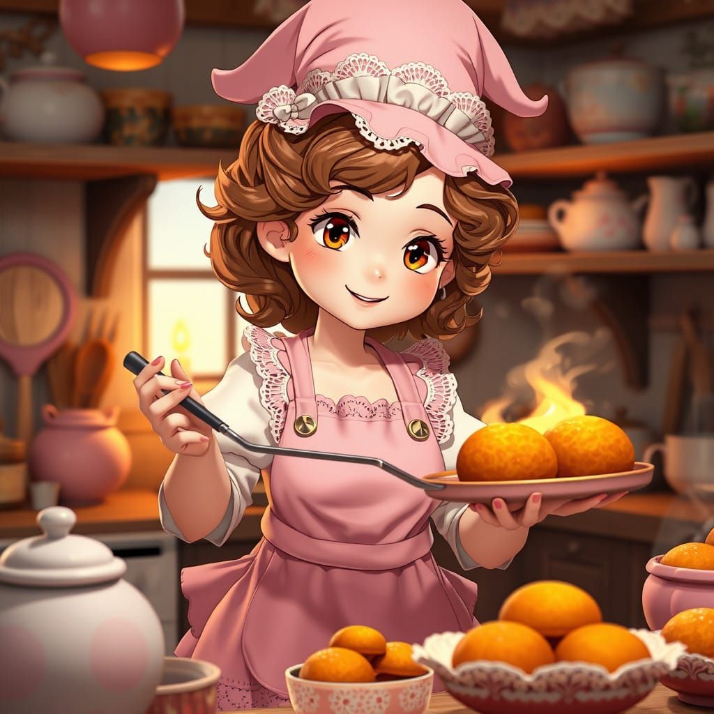 Cozy Witch Bakes in Whimsical Kitchen