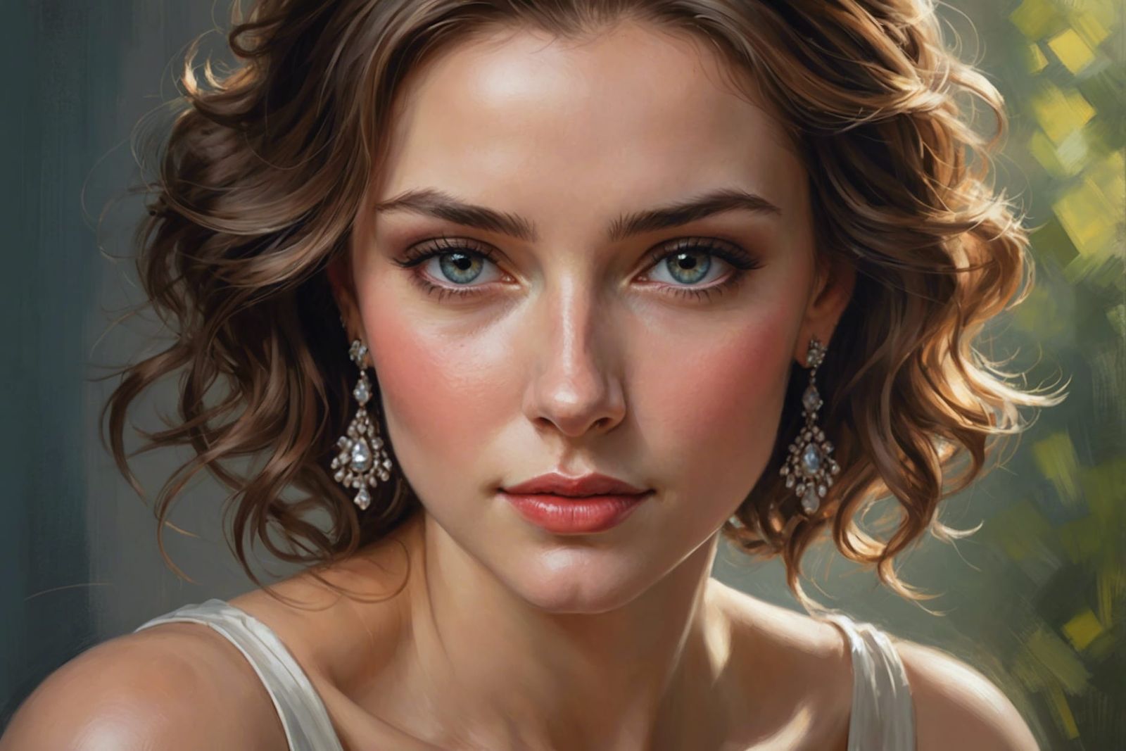Elegant Woman Portrait in Detailed Realism