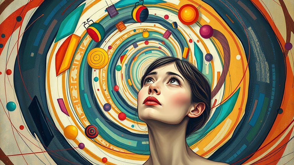 Surrealist Mind Maze in Vibrant Colors