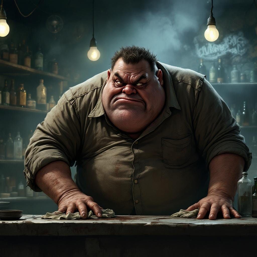 The Big Slob: Gritty Post-Apocalyptic Horror Portrait