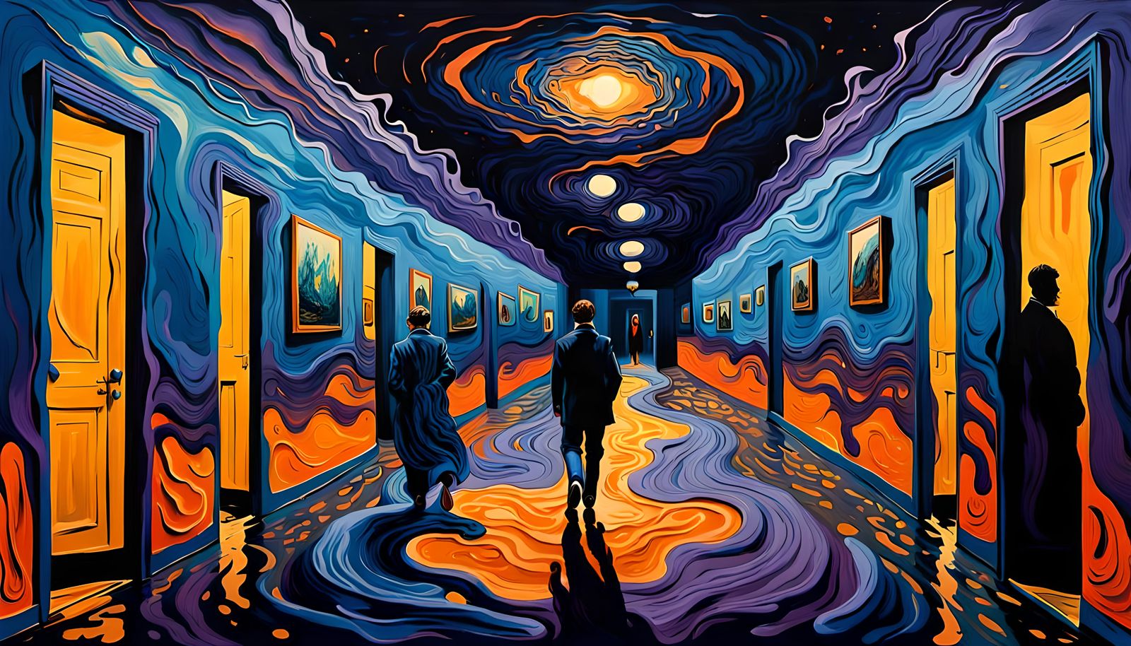 Surreal Abstract in Deep Complementary Colors