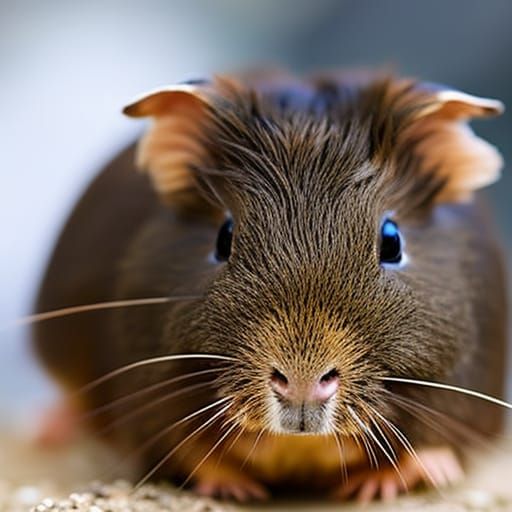 Guinea Pig Portrait in Professional Photography Style