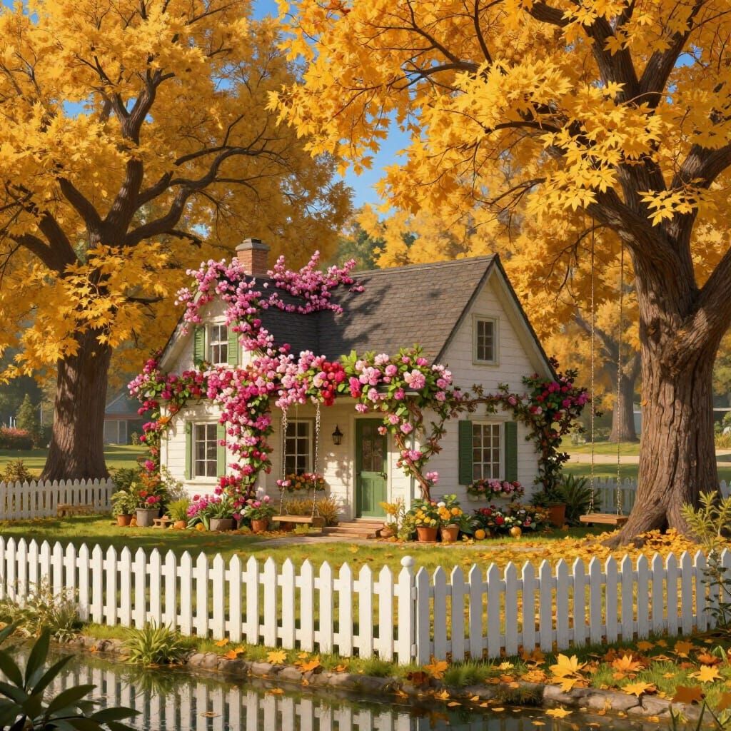 Magical Cottage Blends Spring and Autumn Nature