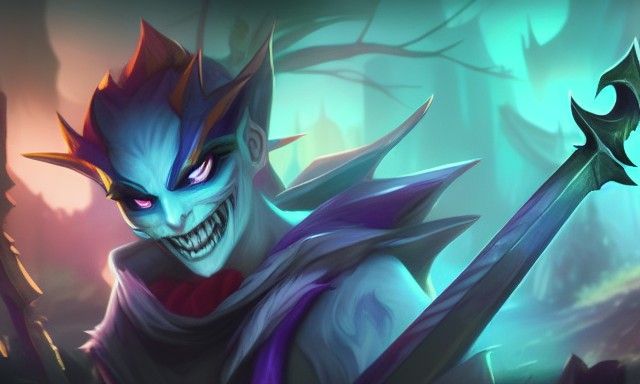 City Nightmare Shaco Character in Cyberpunk Style