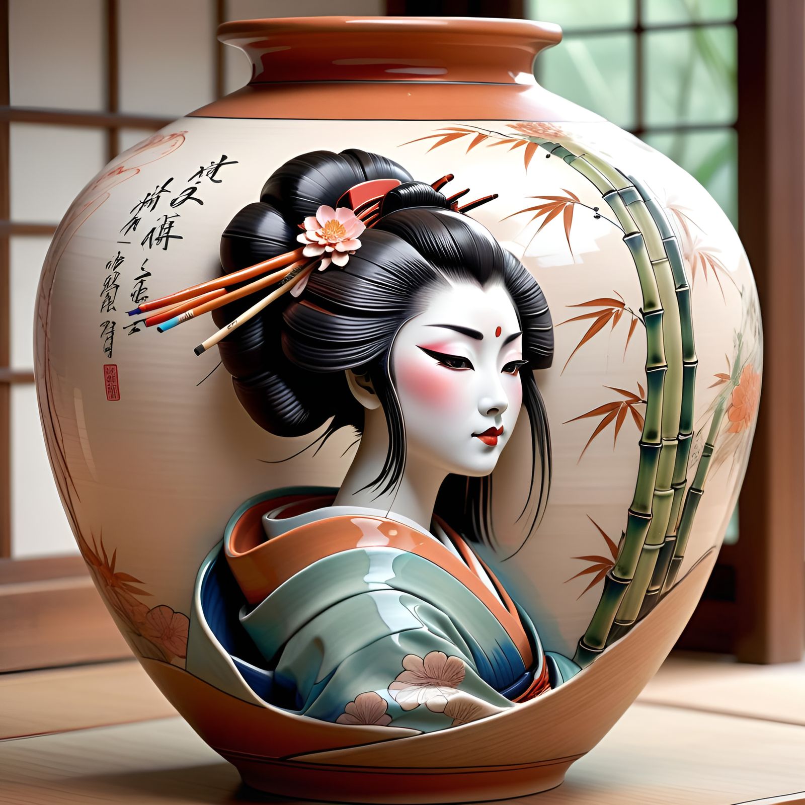 Japanese terracotta pottery