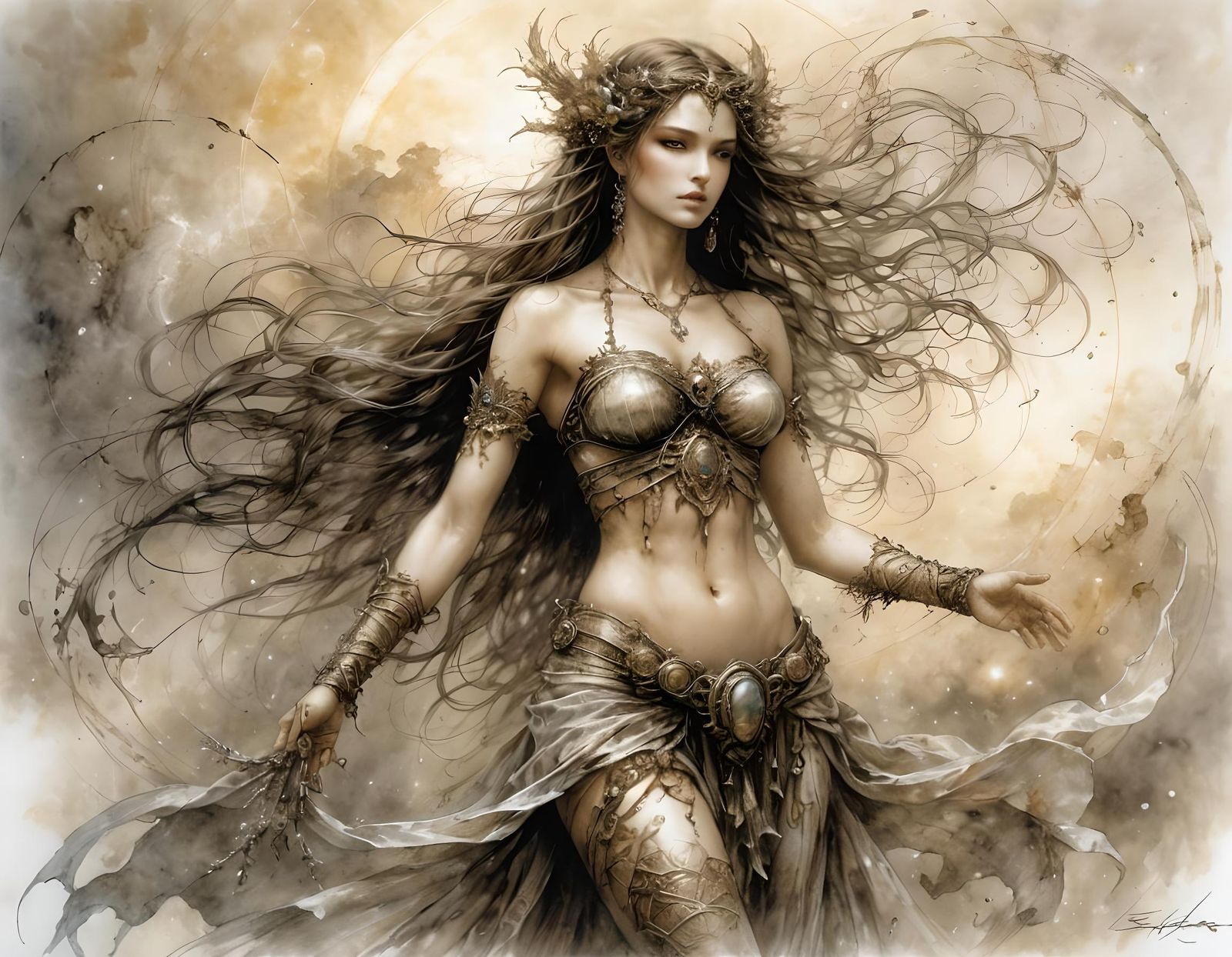 Venus Goddess of Love Portrait in Fantasy Style