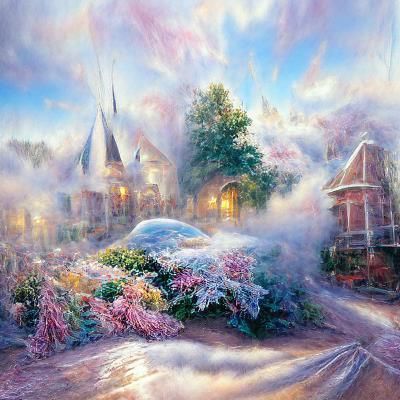 Ethereal Fantasy Landscape in Luminist Style