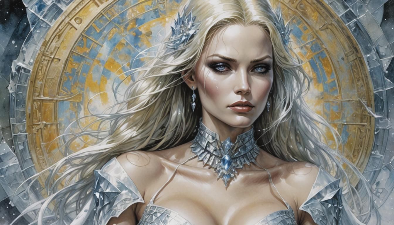 Diamond Emma Frost in Brightly Colored Fantasy Style