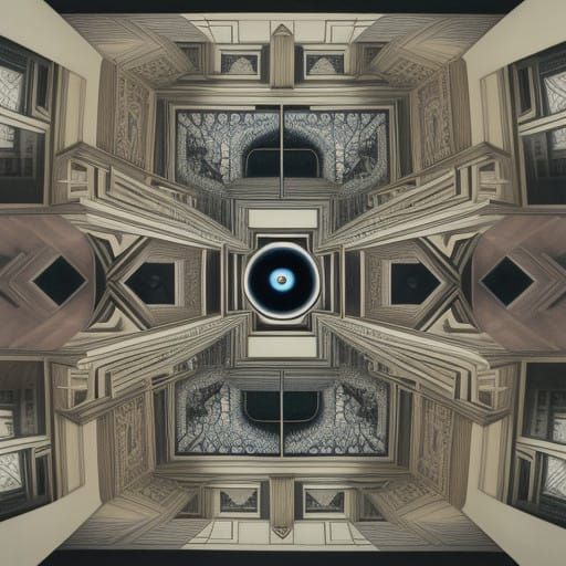 Surrealist Waiting Room Optical Illusion Art