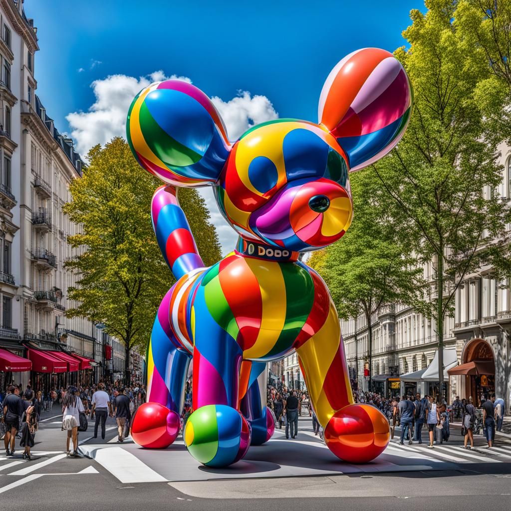 Figurative Sculpture Art with Balloon Dog