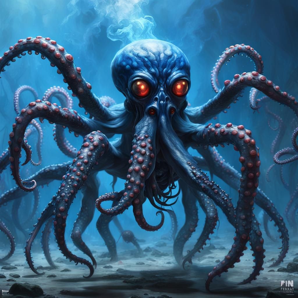 Shaitan Demon with Spider Head and Octopus Body