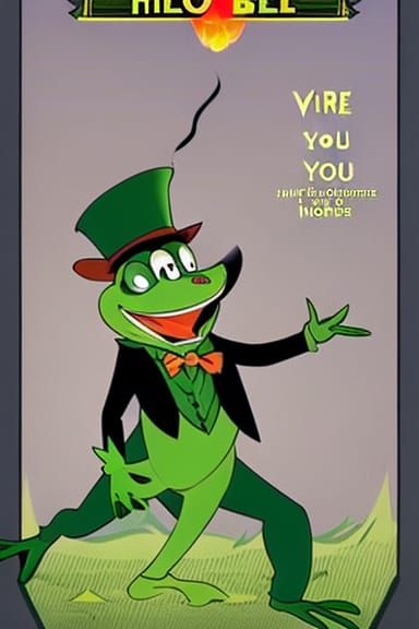 Cartoon Frog Dances in Looney Tunes Style