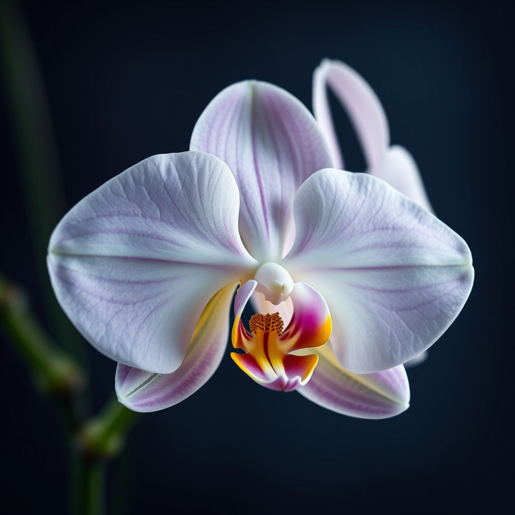 Photorealistic Orchid Close-Up: Nature Photography