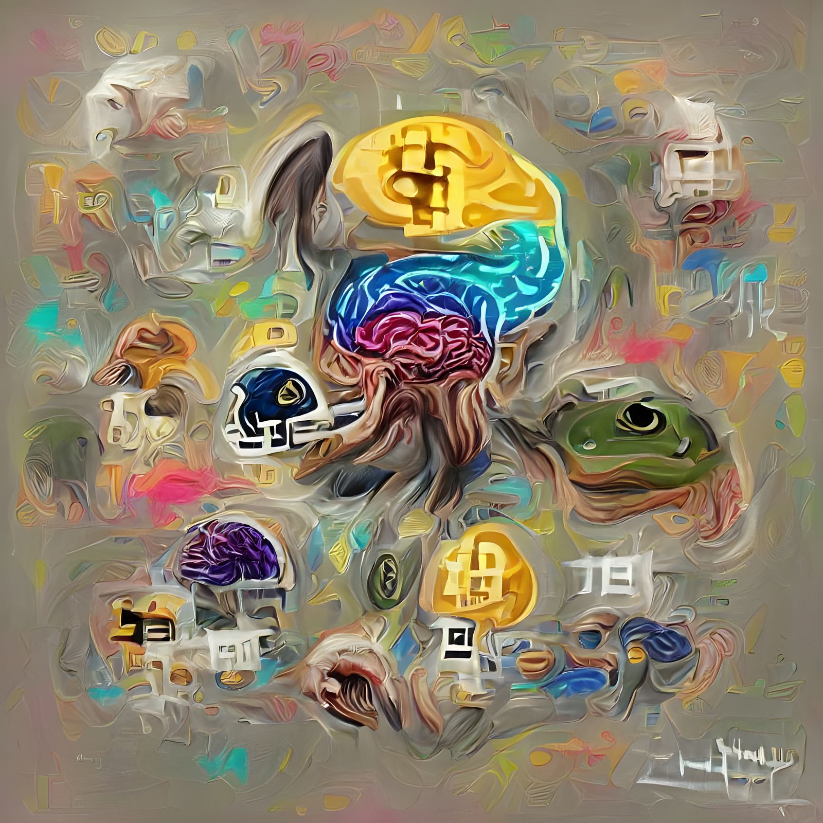 crypto brain art
