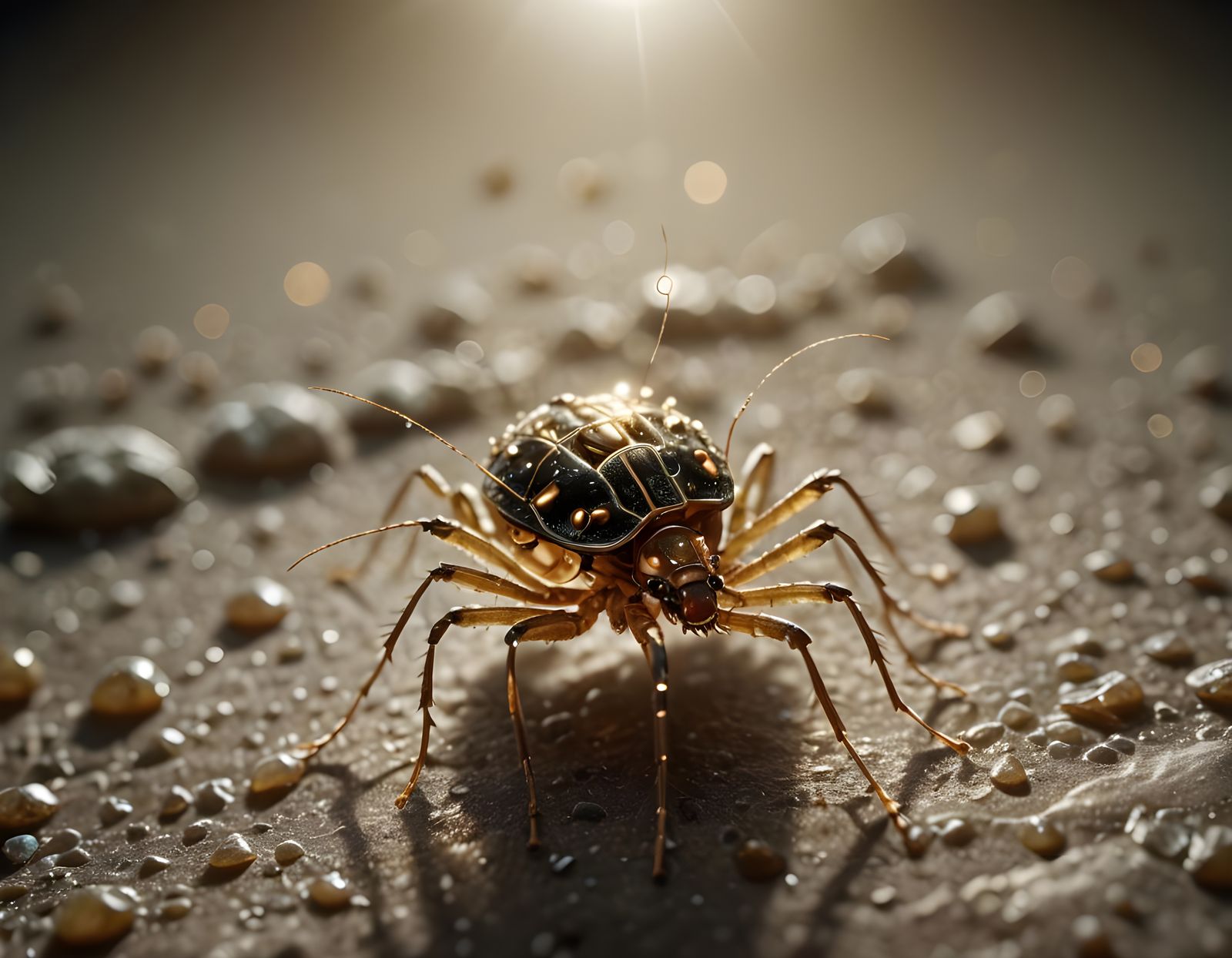Realistic Microbug with Cinematic Lighting and Detail