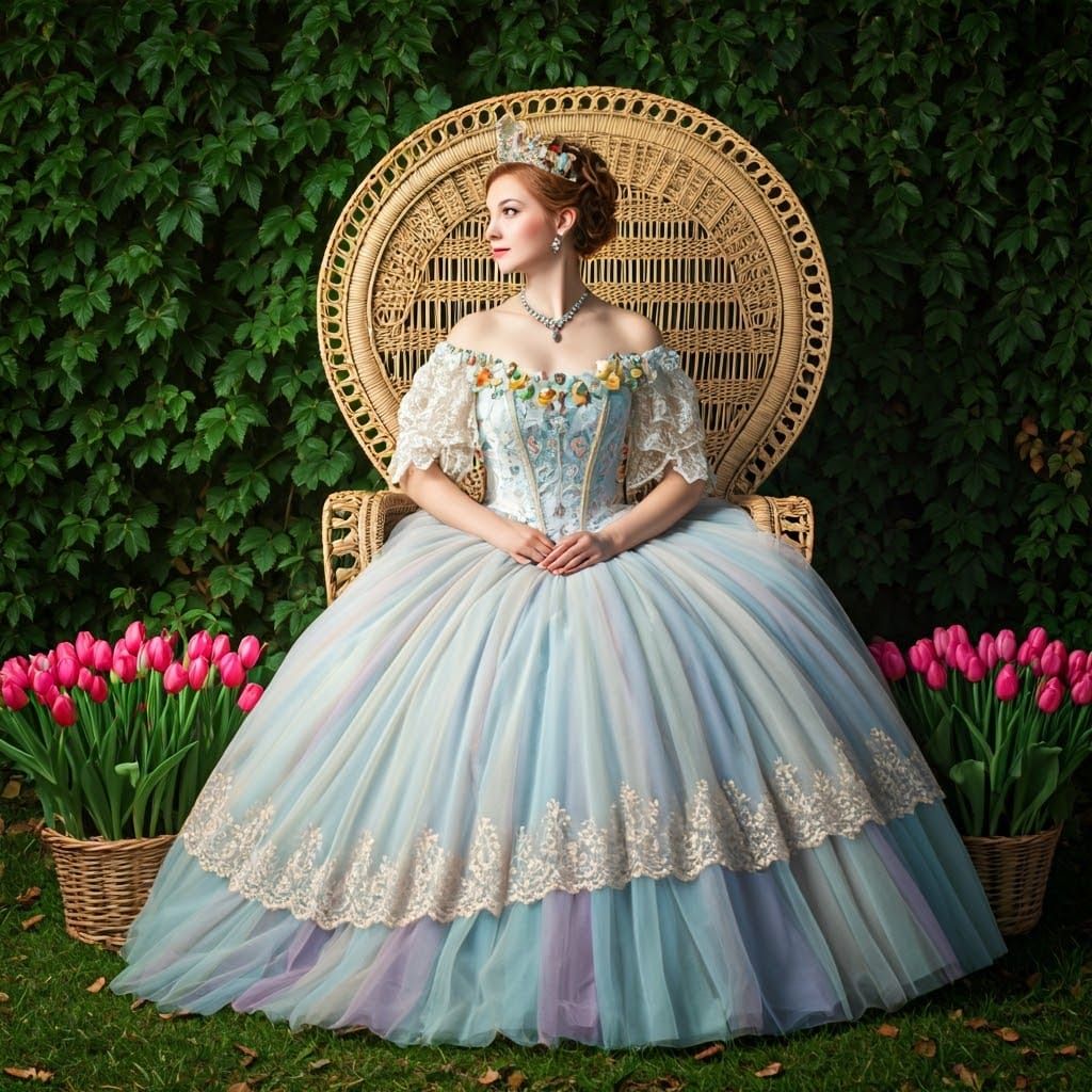 Easter Princess in Rackham, Klimt, and Froud Style