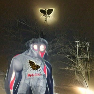 Eerie Digital Art of the Mothman