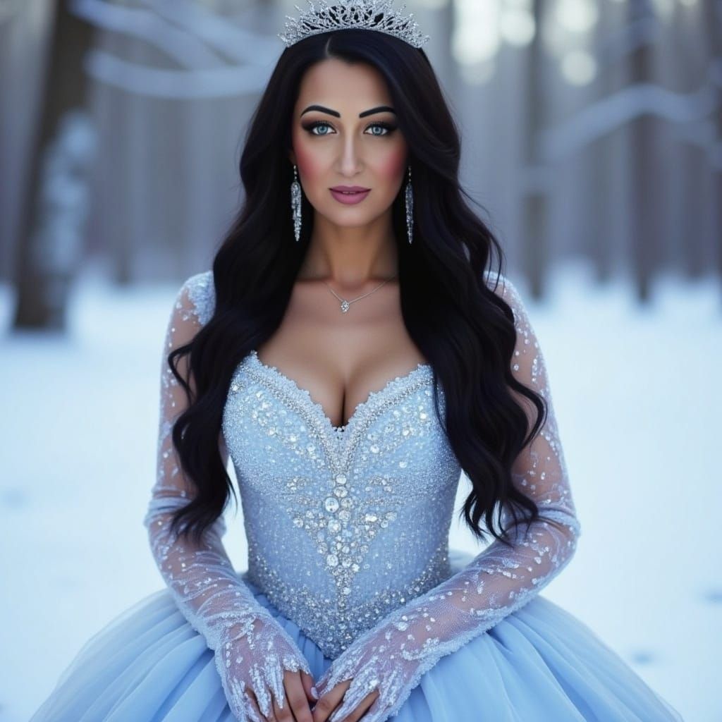 Ethereal Winter Queen in Icy Colors
