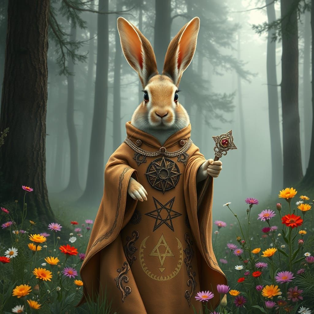 Whimsical Faerie in Enchanted Forest Glade