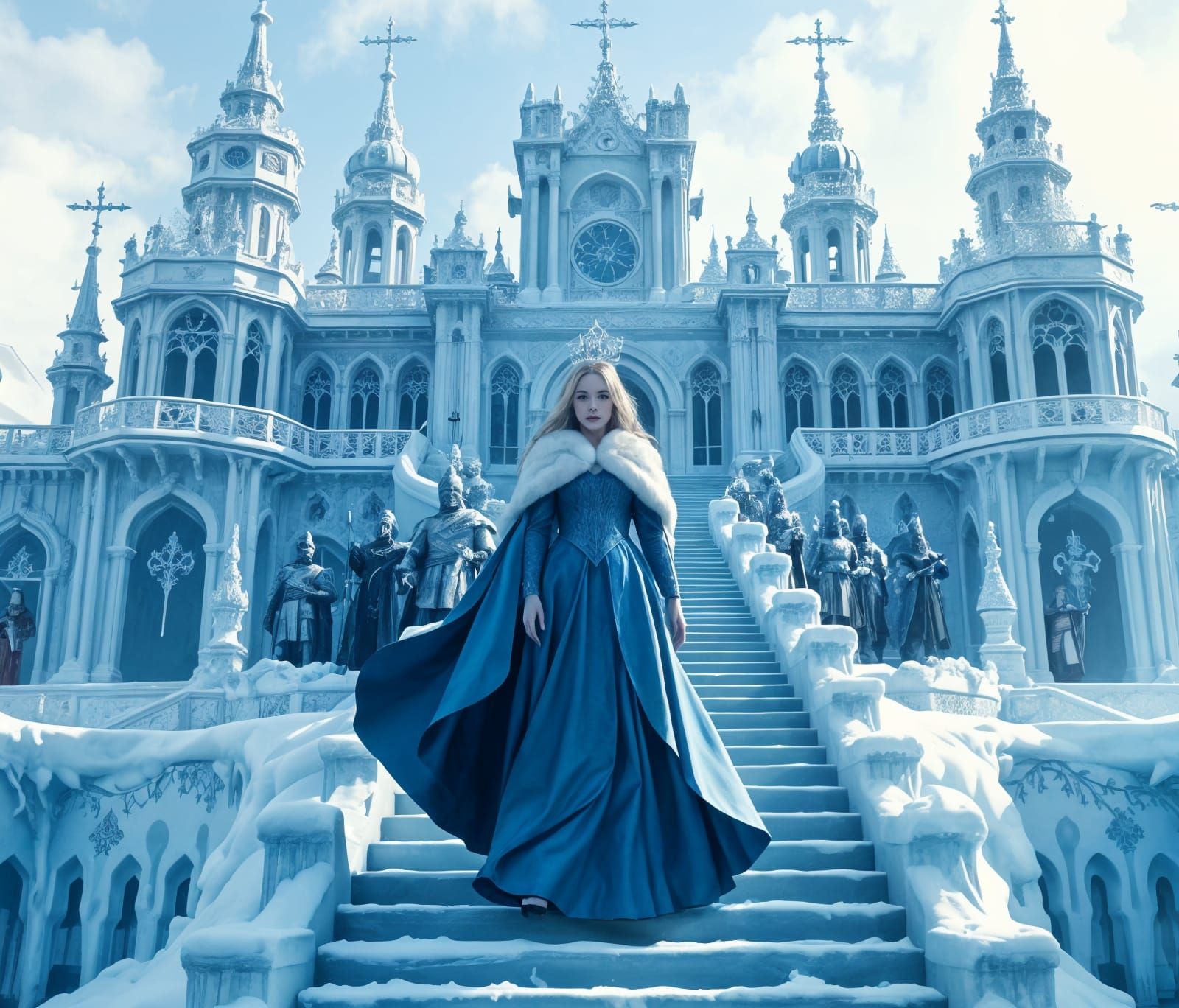 Ice Palace of the Snow Queen in Winter Wonderland